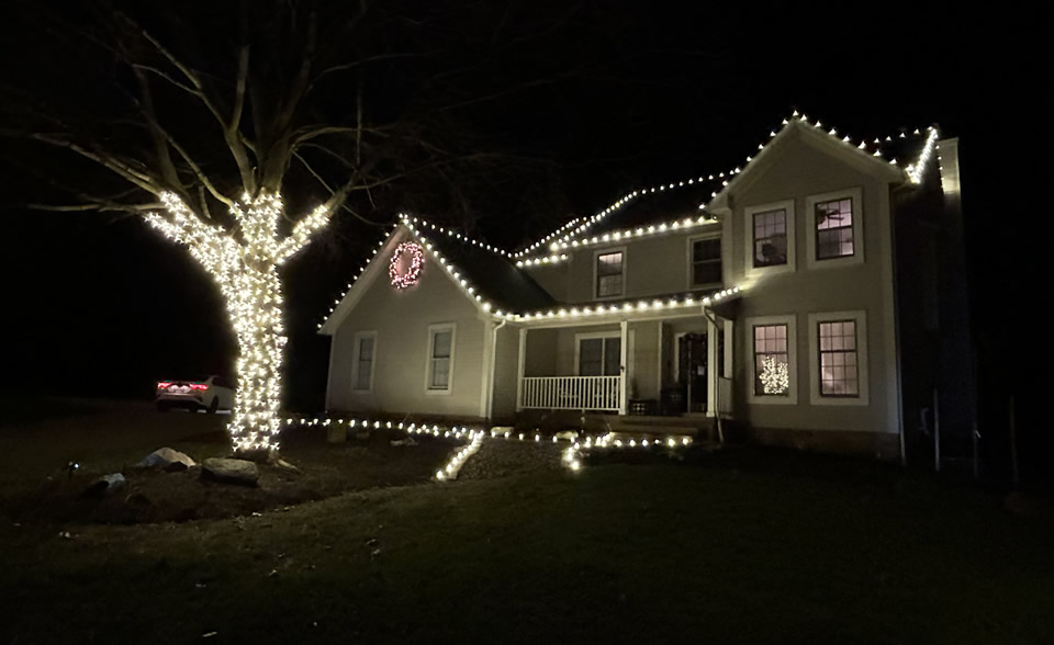 Xmas light installation