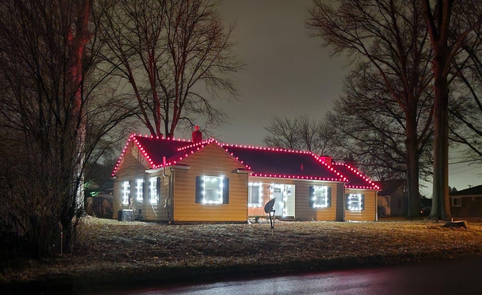 Xmas light installation